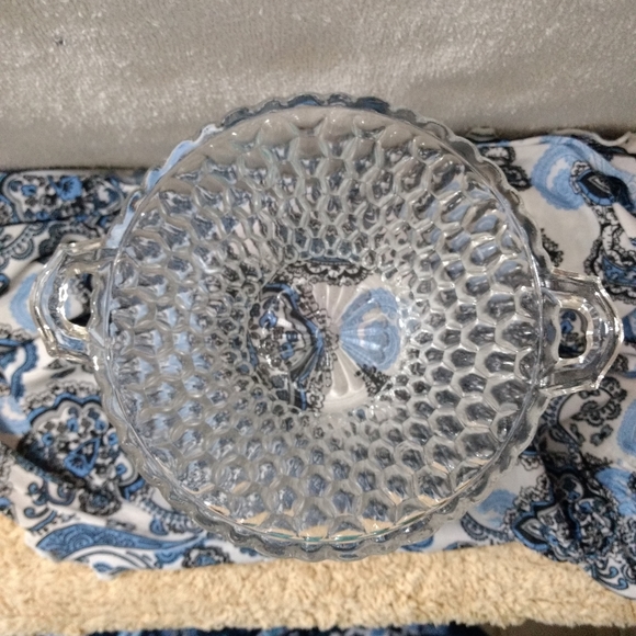 Vintage Inghon Clear Honeycomb Pattern by Indiana Glass Candy Dish - Picture 2 of 9